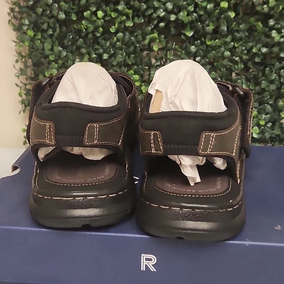 Rockport Darwin Fishermen Brown ll Lea - Picture 3 of 8